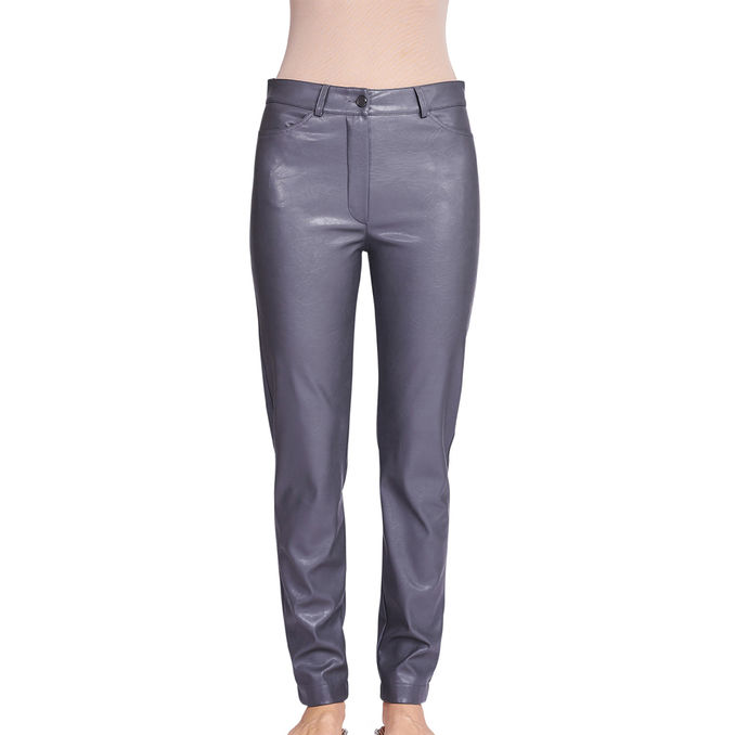 JEANS ECO LEATHER Woman Anthracite