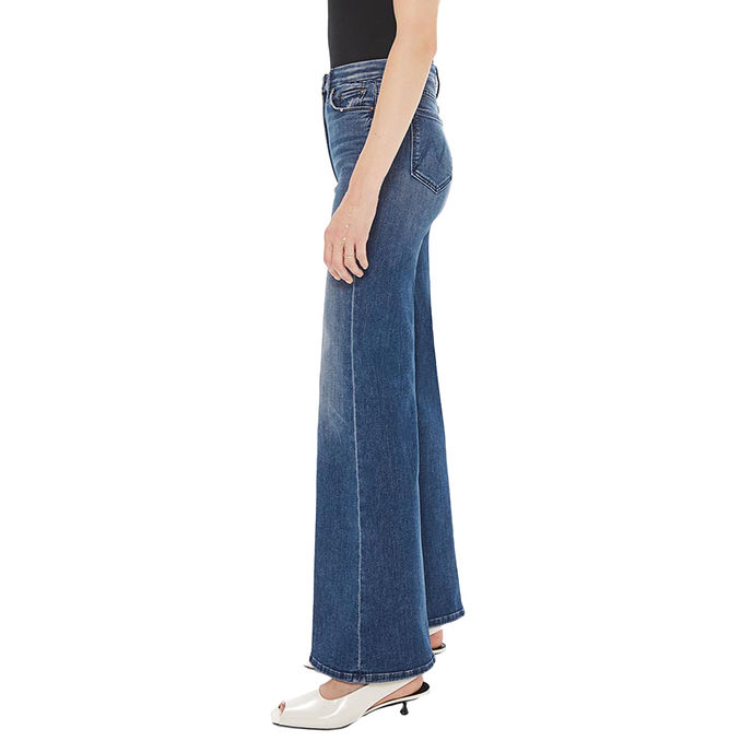 JEANS HIGH WAISTED ROLLER Woman Blue