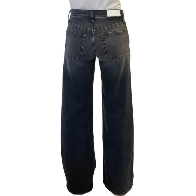JEANS MID RISE WIDE LEG Woman Onyx Fade