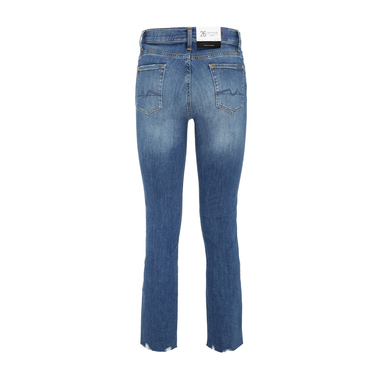 7 FOR ALL MANKIND JEANS ROXANNE ANKLE SLIM Woman Blue Denim Medio