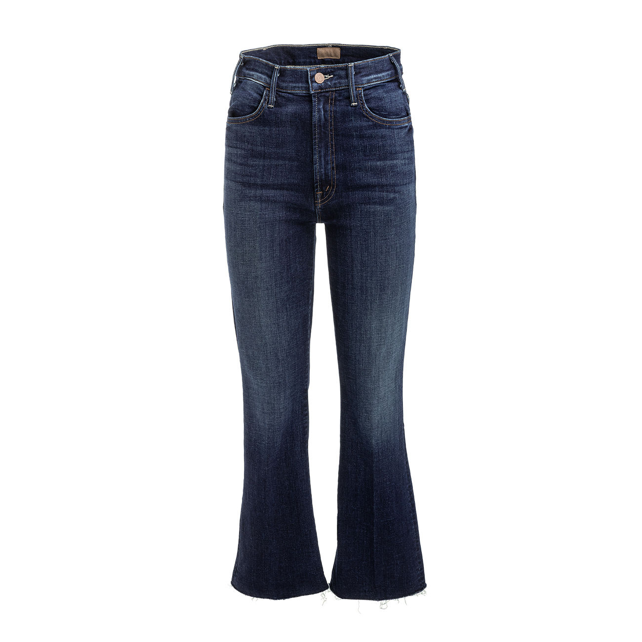Damen Bekleidung Jeans Capri-Jeans und cropped Jeans Mother Baumwolle The Hustler Ankle Chew in Blau 