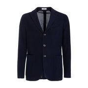 JERSEY COTTON JACKET WITH THREE BUTTONS Man Blue JERSEY COTTON JACKET WITH THREE BUTTONS Man Blue
