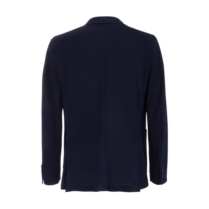 JERSEY COTTON JACKET WITH THREE BUTTONS Man Blue