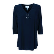 JERSEY EYELETS BLOUSE  JERSEY EYELETS BLOUSE