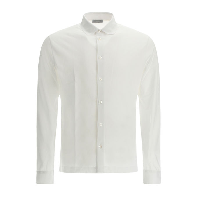 JERSEY POLO SHIRT IN CREPE Man White