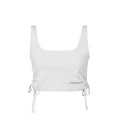 JERSEY TOP WITH RUFFLES AND PRINT Woman White JERSEY TOP WITH RUFFLES AND PRINT Woman White