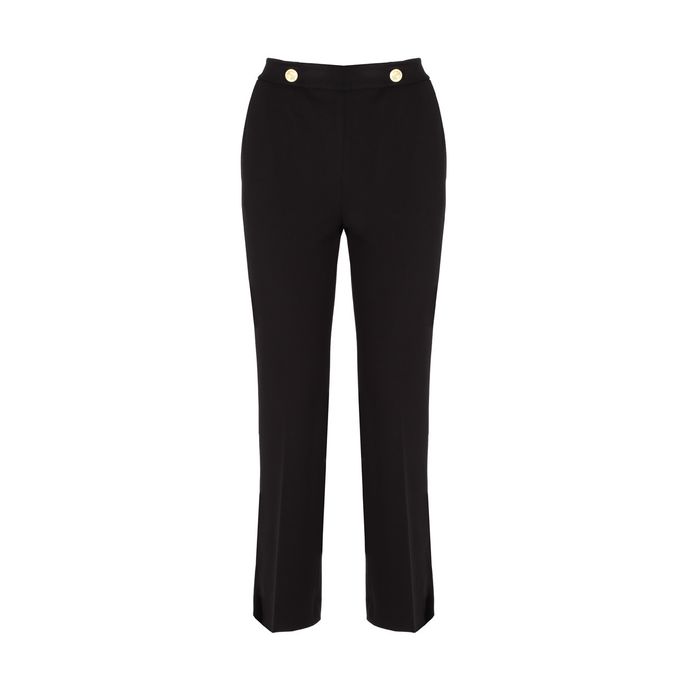 JUCCA JERSEY TROUSERS WITH SLIT ON THE BOTTOM AND GOLD BUTTONS Woman ...