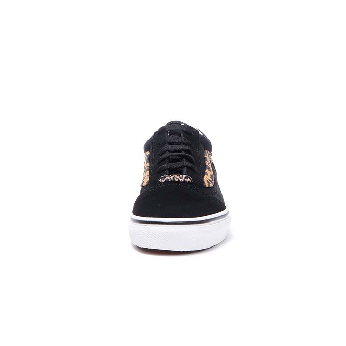 JN OLD SKOOL SNEAKERS Kid Leopard fur Black