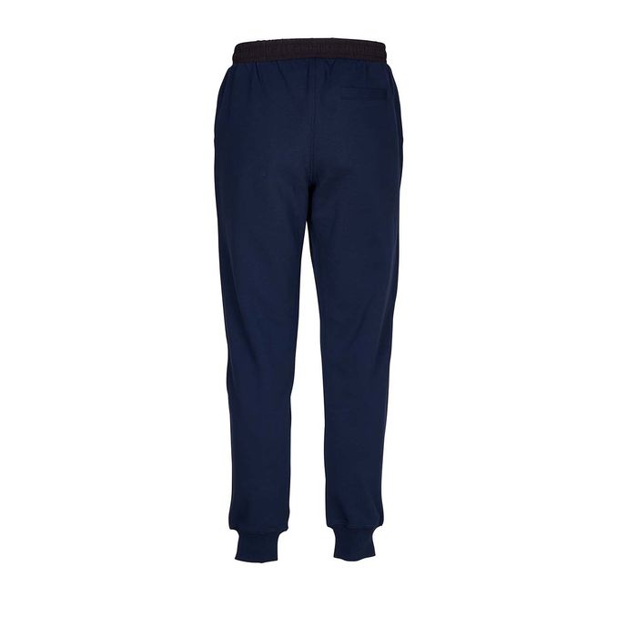 JOGGER LONG NYLON DETAIL COTTON FLUO Man Navy Blue