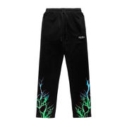 JOGGER WITH GREEN AND LIGHTBLUE LIGHTING PRINT Man Black JOGGER WITH GREEN AND LIGHTBLUE LIGHTING PRINT Man Black