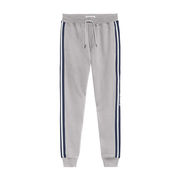 JOGGER WITH LOGOED SIDE BANDS IN GAUZED COTTON Man Grey JOGGER WITH LOGOED SIDE BANDS IN GAUZED COTTON Man Grey