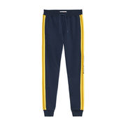 JOGGER WITH LOGOED SIDE BANDS IN GAUZED COTTON Man Navy JOGGER WITH LOGOED SIDE BANDS IN GAUZED COTTON Man Navy