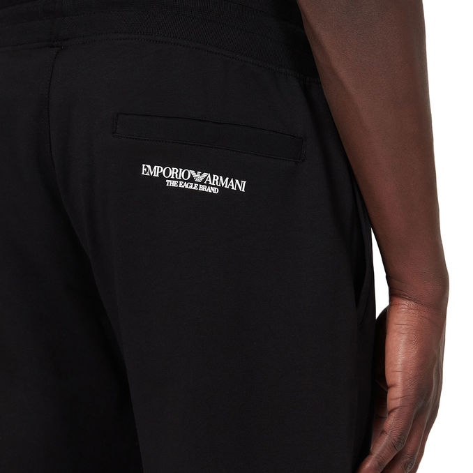 EMPORIO ARMANI JOGGERS THE EAGLE BRAND Man Black Mascheroni Store