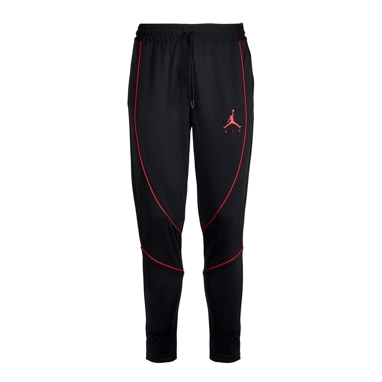 jordan sweatpants black and red