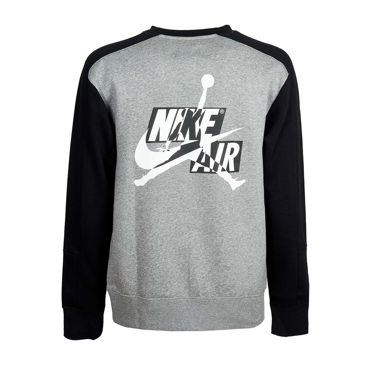 nike jordan jumpman crew neck sweat in grey