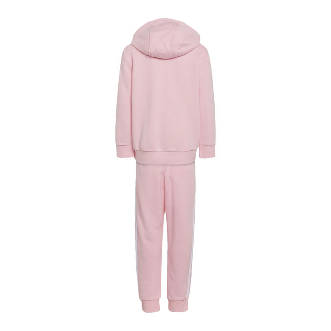 ADIDAS JUMPSUIT WITH HOOD AND SIDE BANDS AND MAXI LOGO Girl True Pink ...