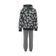 JUMPSUIT WITH HOODED SWEATSHIRT AND JOGGER Kid Carbon Heather JUMPSUIT WITH HOODED SWEATSHIRT AND JOGGER Kid Carbon Heather