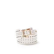 KANSAS BELT IN PERFORATED FAUX LEATHER Woman Ivory KANSAS BELT IN PERFORATED FAUX LEATHER Woman Ivory