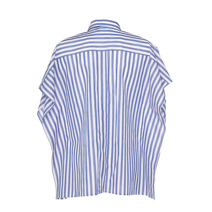 KLENIA BATWING SLEEVE BLOUSE Woman White Light blue