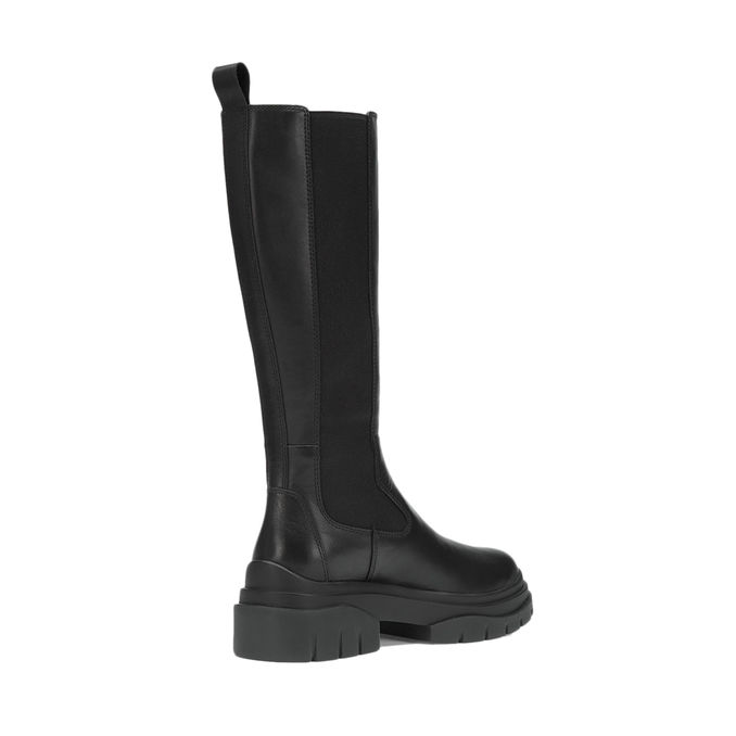 KNEE BOOTS WITH ELASTIC BAND Woman Black