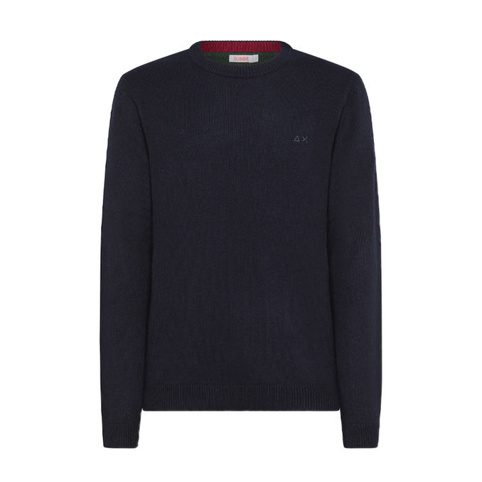 KNIT ROUND SOLID COLOR Man Blue Navy