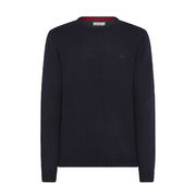 KNIT ROUND SOLID COLOR Man Blue Navy  KNIT ROUND SOLID COLOR Man Blue Navy