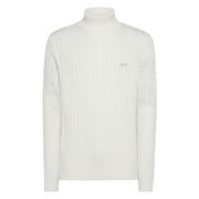 KNIT TURLE CABLE MISTO Man White  KNIT TURLE CABLE MISTO Man White
