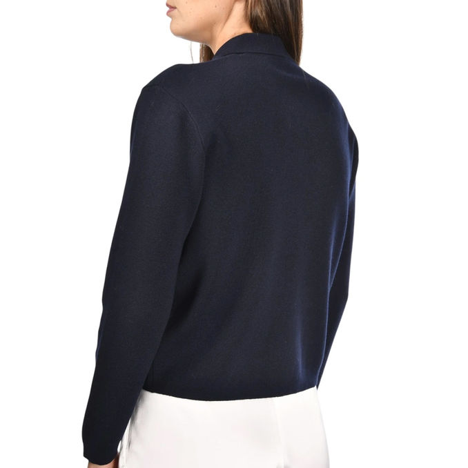 KNITTED JACKET Women Navy Blue