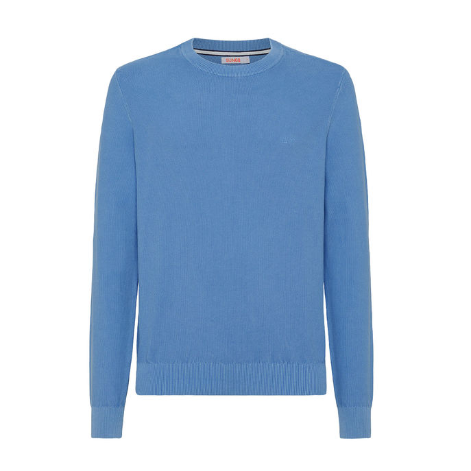 KNITWEAR ROUND VINTAGE Man Sky Blue