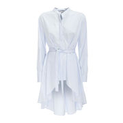 KOREAN COLLAR SHIRT Woman Azzurro Polvere KOREAN COLLAR SHIRT Woman Azzurro Polvere