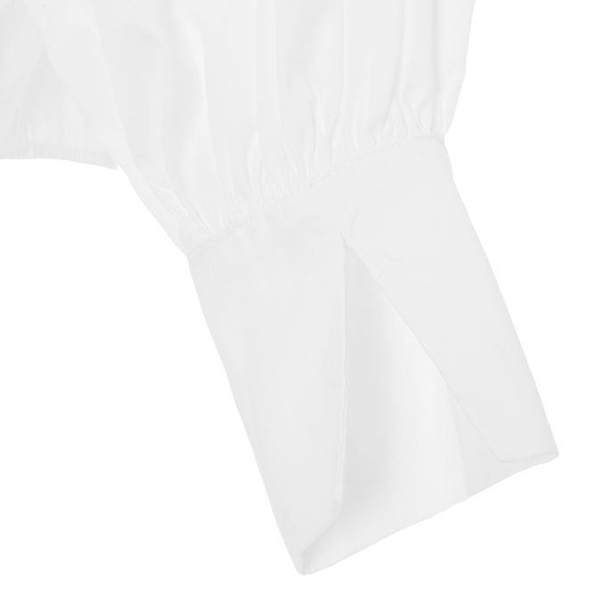 KOREAN NECK SHIRT IN POPLIN Woman White