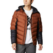 LABYRINTH LOOP DOWN JACKET WITH HOOD Man Dark Amber LABYRINTH LOOP DOWN JACKET WITH HOOD Man Dark Amber