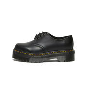 LACE-UPS 1461 QUAD Unisex Black Polished Smooth LACE-UPS 1461 QUAD Unisex Black Polished Smooth