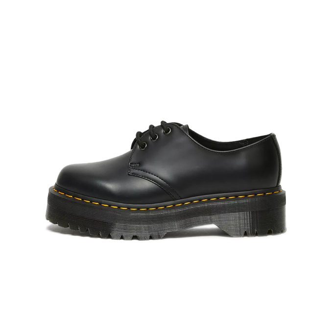 LACE-UPS 1461 QUAD Woman Black Polished Smooth