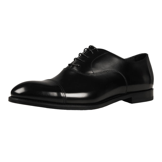 LACED SHOES OXFORD CAP TOE Man Black