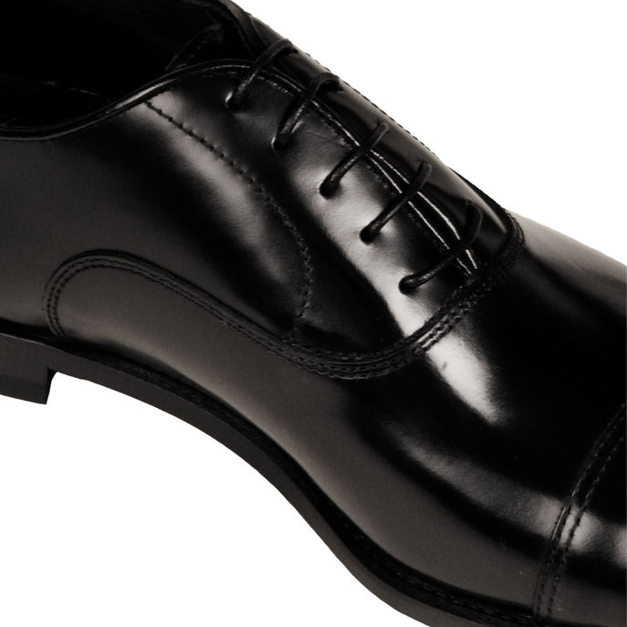 LACED SHOES OXFORD CAP TOE Man Black