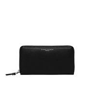 LARGE ESSENTIAL WALLET IN HAMMERED LEATHER Woman Black LARGE ESSENTIAL WALLET IN HAMMERED LEATHER Woman Black