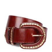 LEATHER BELT Woman Brown LEATHER BELT Woman Brown