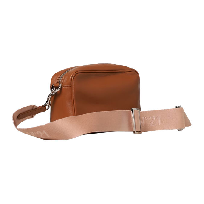 LEATHER CAMERA BAG Woman Brown