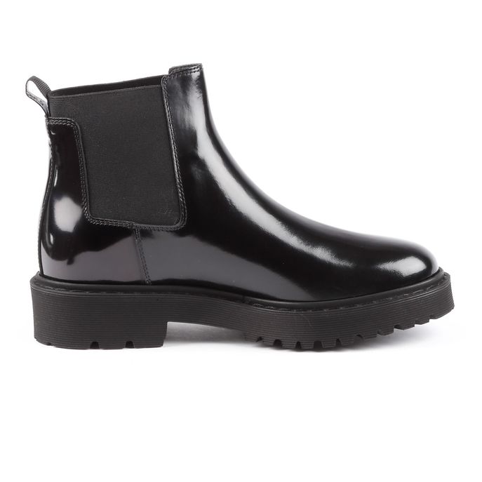 LEATHER CHELSEA BOOTS Woman Black