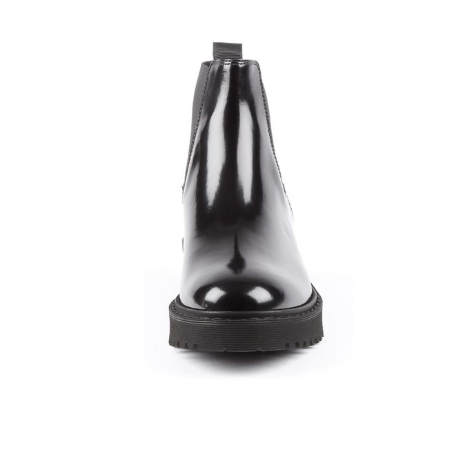 LEATHER CHELSEA BOOTS Woman Black