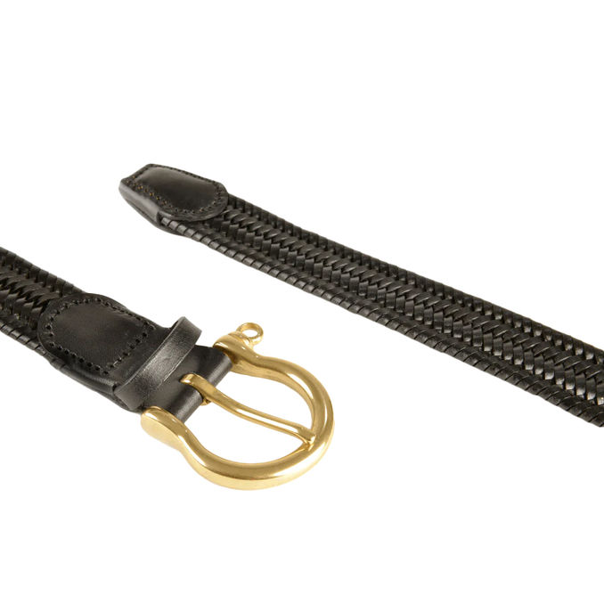 LEATHER ELASTIC BELT Woman Black
