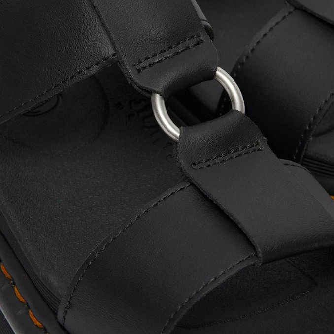 LEATHER FRANCIS PLATFORM SANDAL Woman Black