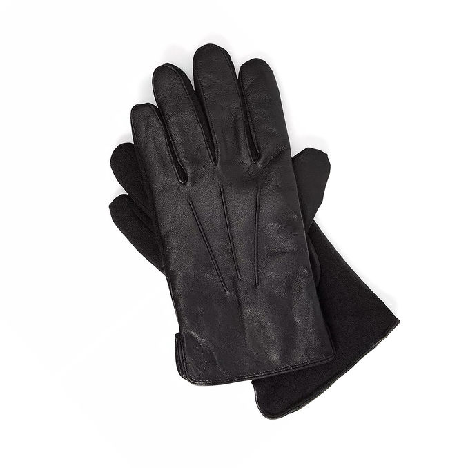 LEATHER GLOVES Man Black