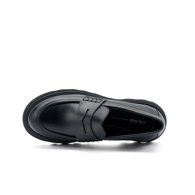 LEATHER LOAFERS Women Black