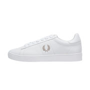 LEATHER SNEAKERS WITH CONTRAST LOGO Man White LEATHER SNEAKERS WITH CONTRAST LOGO Man White