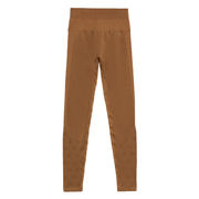 LEGGINGS FINENESS SEAMLESS JACQUARD YARN Woman Camel LEGGINGS FINENESS SEAMLESS JACQUARD YARN Woman Camel