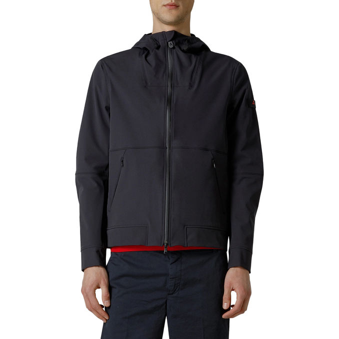 LEMBATA WATER REPELLENT HOODED JACKET Man Navy blue