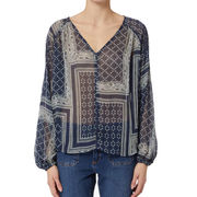LEO BLOUSE Woman Foulard Blue LEO BLOUSE Woman Foulard Blue