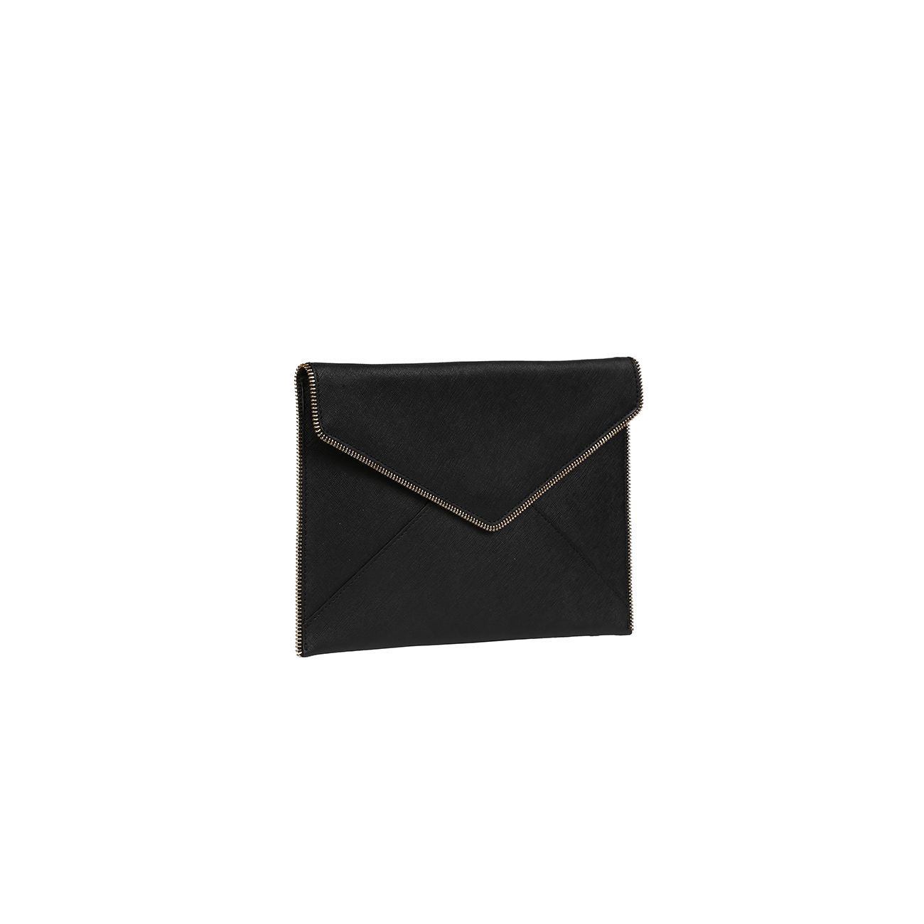 rebecca minkoff leo saffiano leather clutch